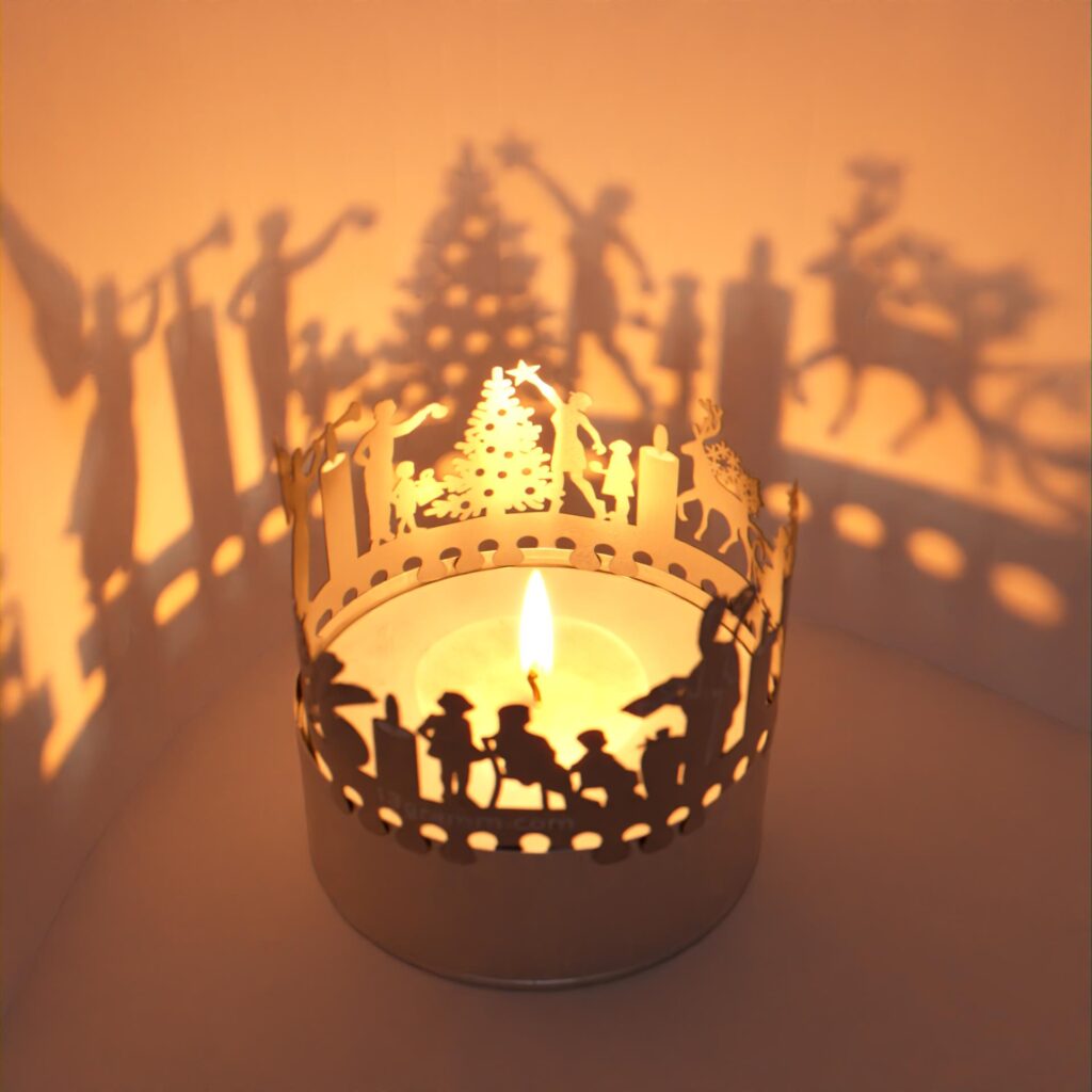 Advent Schattenspiel mit Postkarte