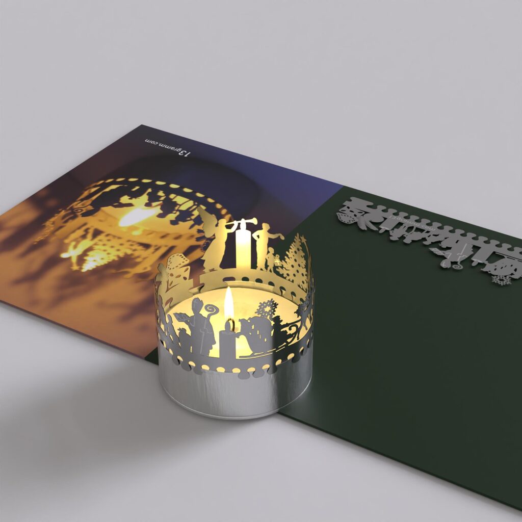 Advent Schattenspiel mit Postkarte