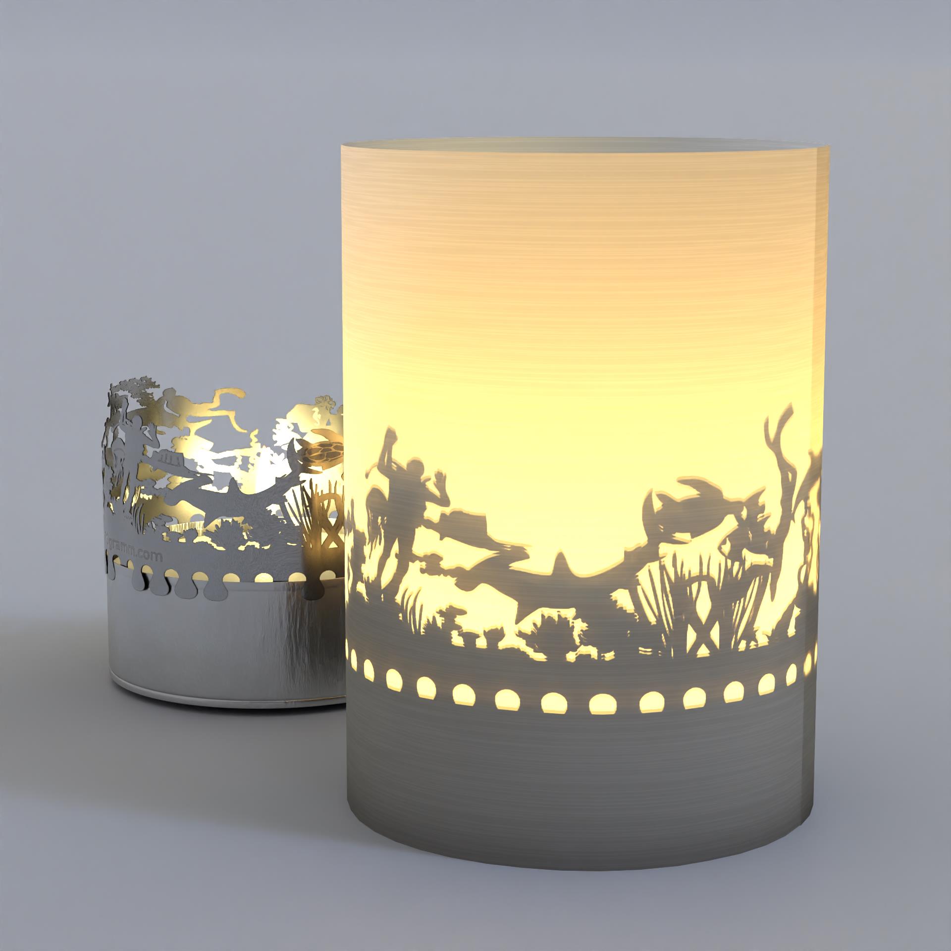 1071_tauchen_geschenk_kerze_windlicht_unterwasserwelt_schattenspiel_meeresbewohner_korallen_wasser_fischschwaerme_delphin_hai_quallen_schiffswrack