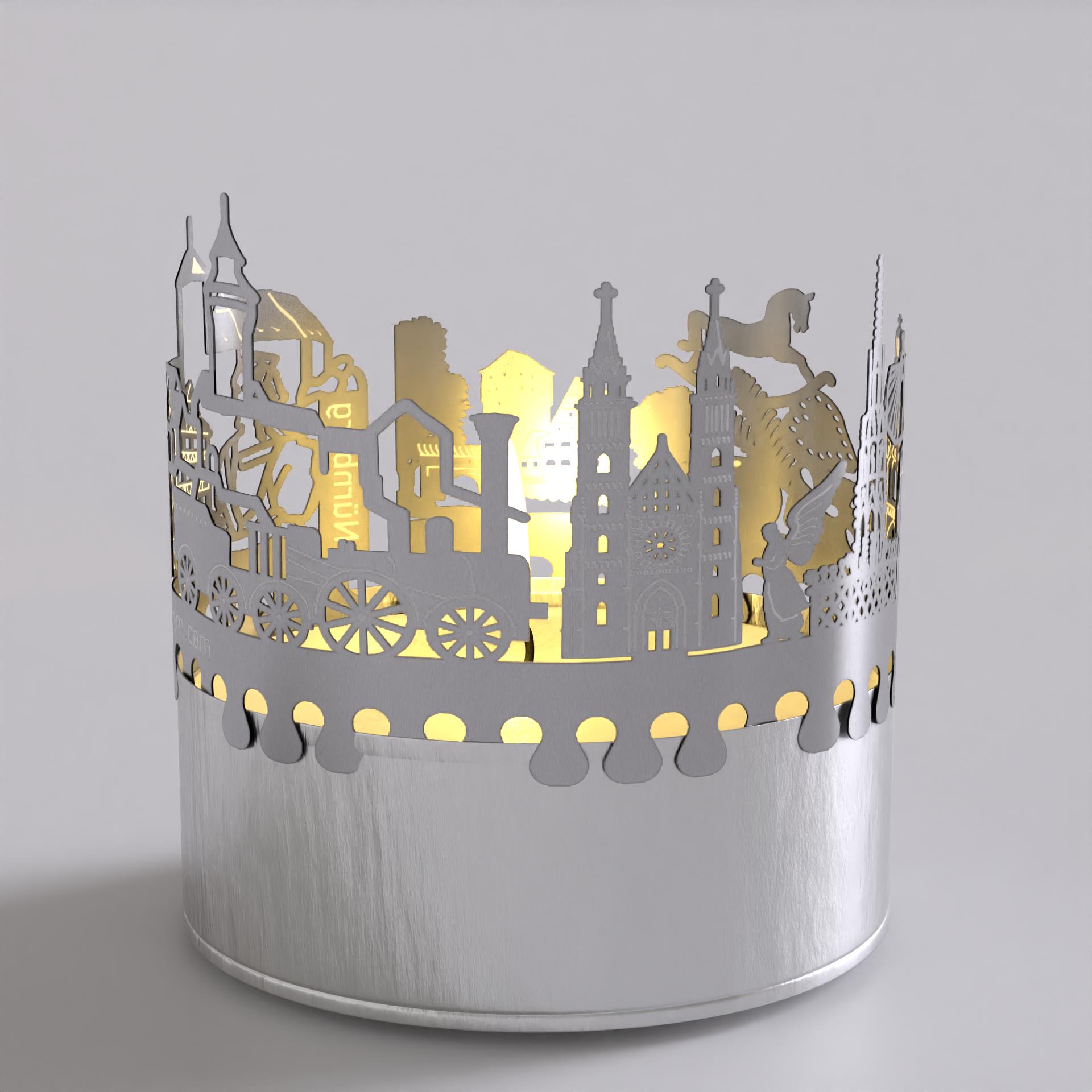 121_nuernberg_motivkerze_andenken_urlaub_geschenkidee_firmen-praesent_windlicht_skyline_sehenswuerdigkeiten_spielzeug_adler-eisenbahn_lorenzkirche