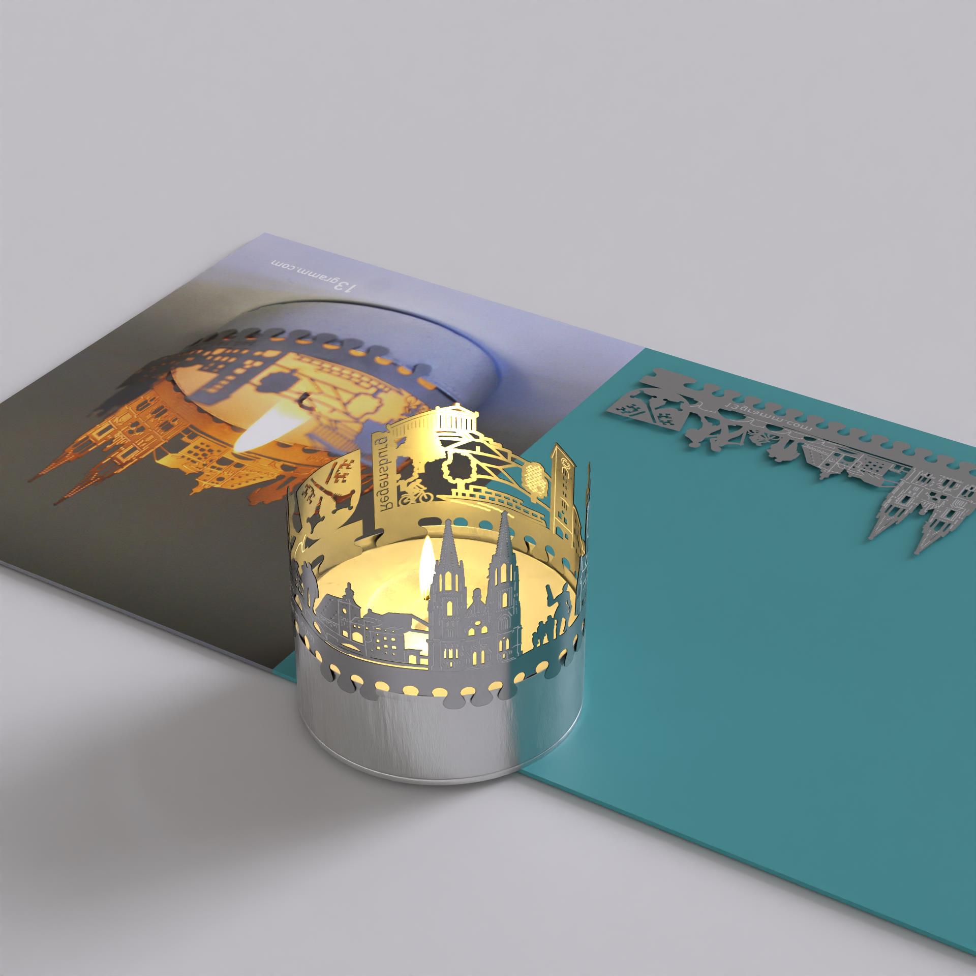 122_regensburg_souvenir_schattenspiel_skyline_dom-st_peter_gedenkstaette-walhalla_steinerne-bruecke_salzstadel_rathausplatz_postkarte
