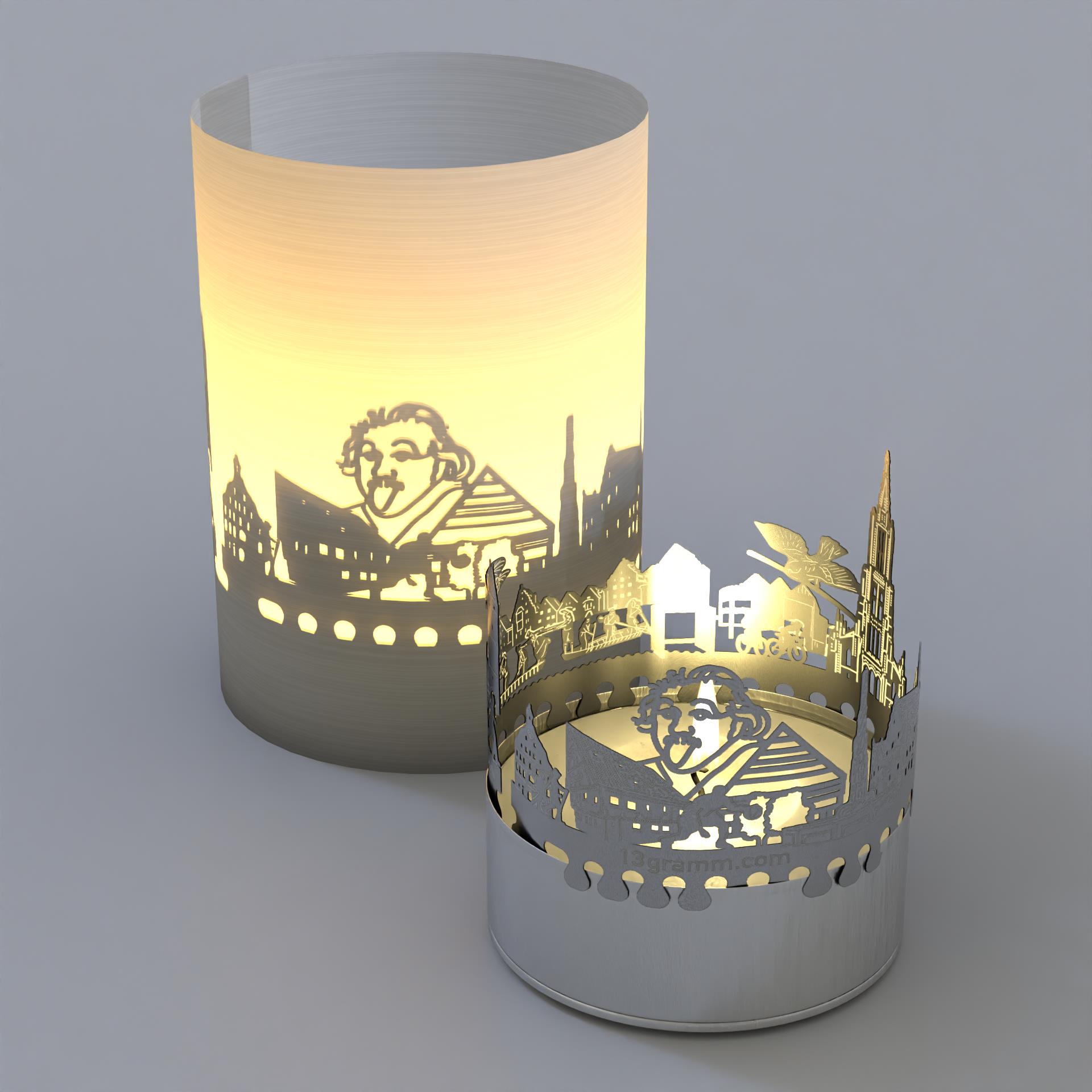 1264_ulm_motivkerze_schattenspiel_postkarte_geschenk_souvenir_stadthaus_ulmer-muenster_ulmer-spatz_hfg_fischerstechen_schwoermontag_windlicht