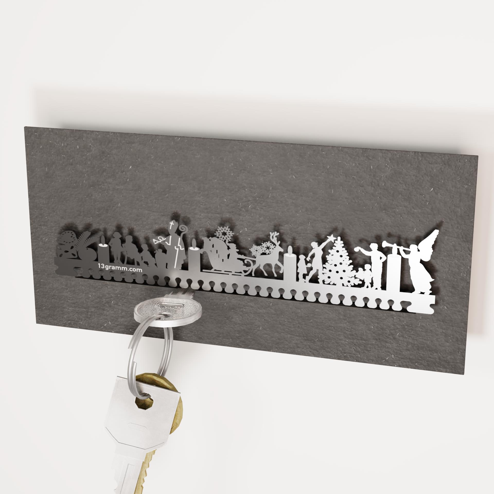 2002_weihnachten_adventszeit_schluesselhalter_dekorativ_geschenk_stilvolles-design_schluesselaufbewahrung_weihnachtsmann_engel_adventskranz_festlich