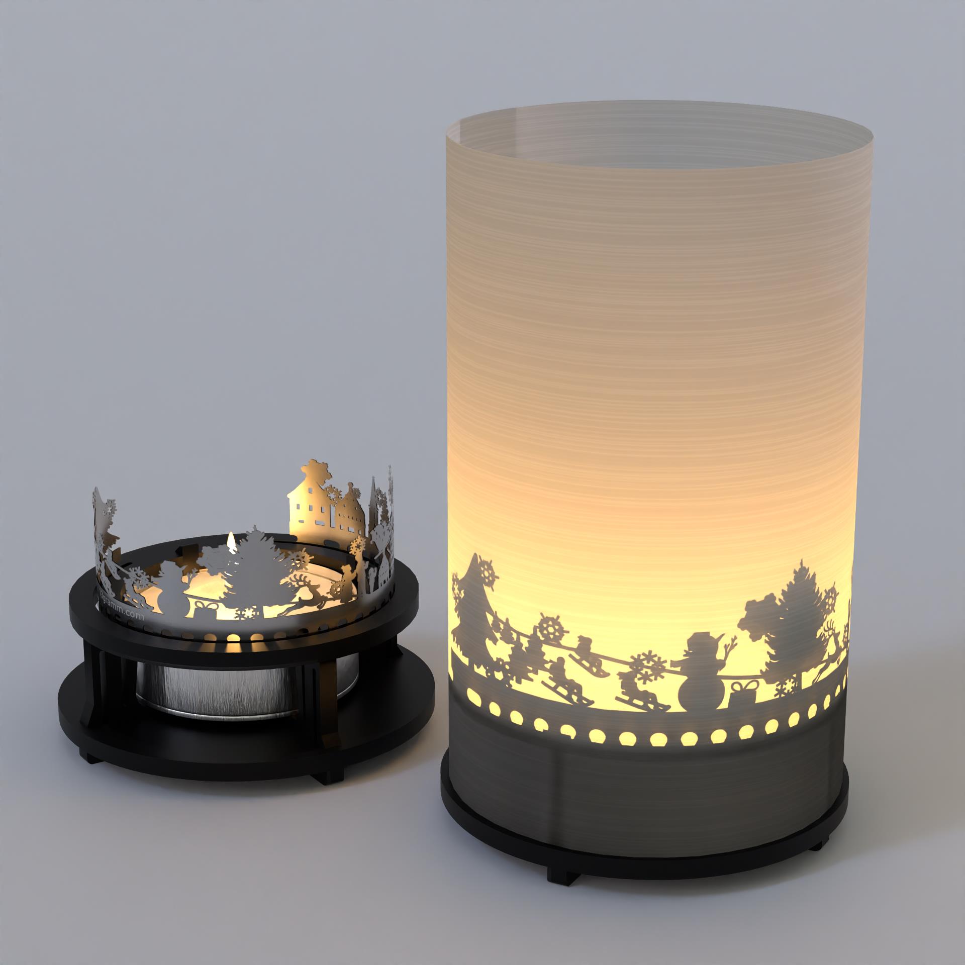 3012_weihnachtszeit_bescherung_weihnachtsmann_weihnachtsfreude_teelicht_festliche-atmosphaere_geschenkidee_kerzenschein_weihnachtshaeuser_rodeln