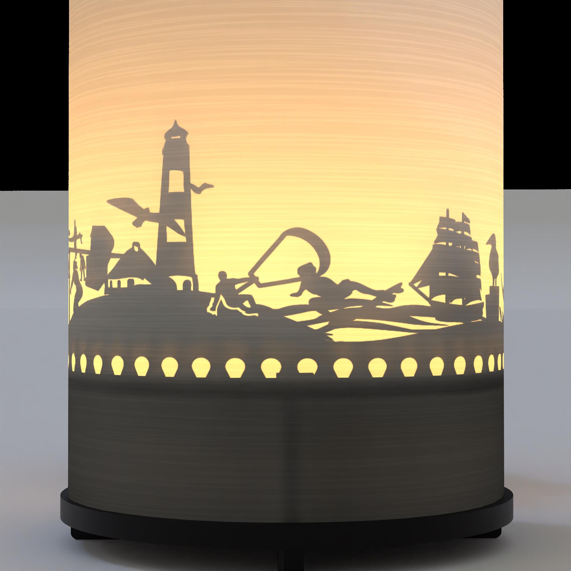 3068_ocean_leuchtturm_strandkorb_segelboot_windsurfen_schattenspiel_teelicht_geschenkidee_stimmungslicht_brandung_sandduenen_sonnenuntergang