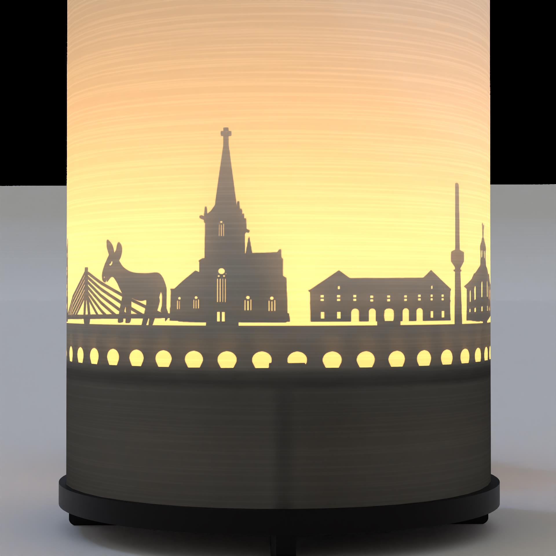 3108_wesel_city-light_skyline_geschenk_deko_teelicht-windlicht_wahrzeichen_schill-denkmal_niederrheinbruecke_skyline-projektion_souvenir