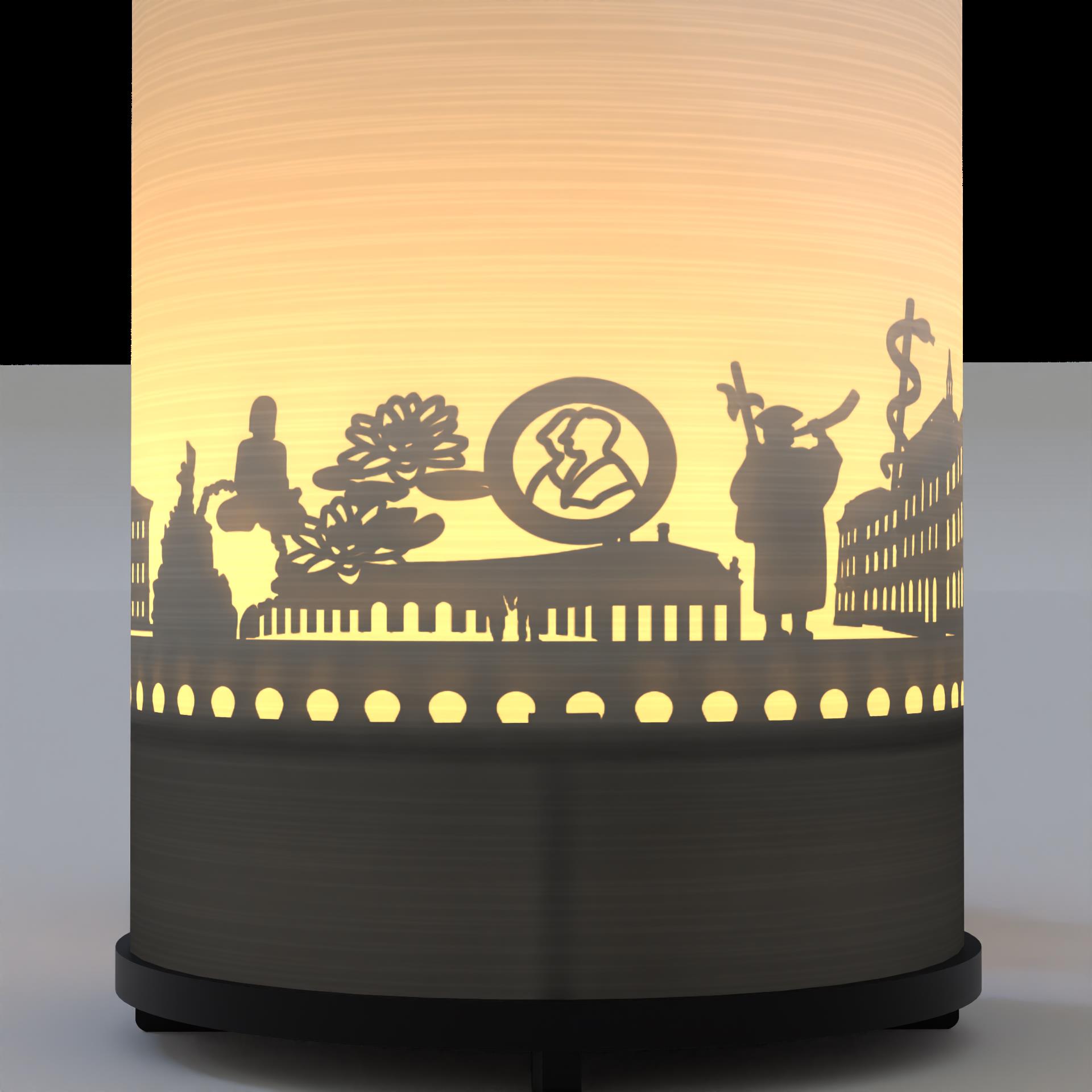 3146_erlangen_kerze_souvenir_postkarte_geschenk_skyline_schattenspiel_atmosphaerisches-licht_erlanger-motive_markgraf-friedrich_botanischer-garten