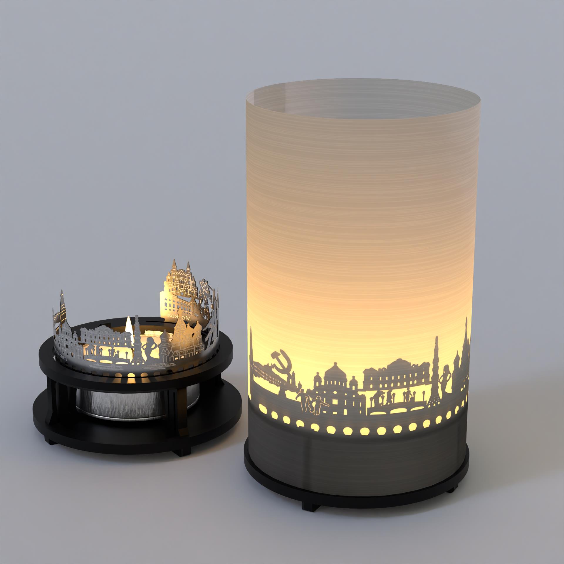 3297_moskau_stadtrundfahrt_teelicht_skyline-projektion_souvenirgeschaeft_kreml_peters-palast_schiwopisny-bruecke_denkmal-peter-der-grosse_gum