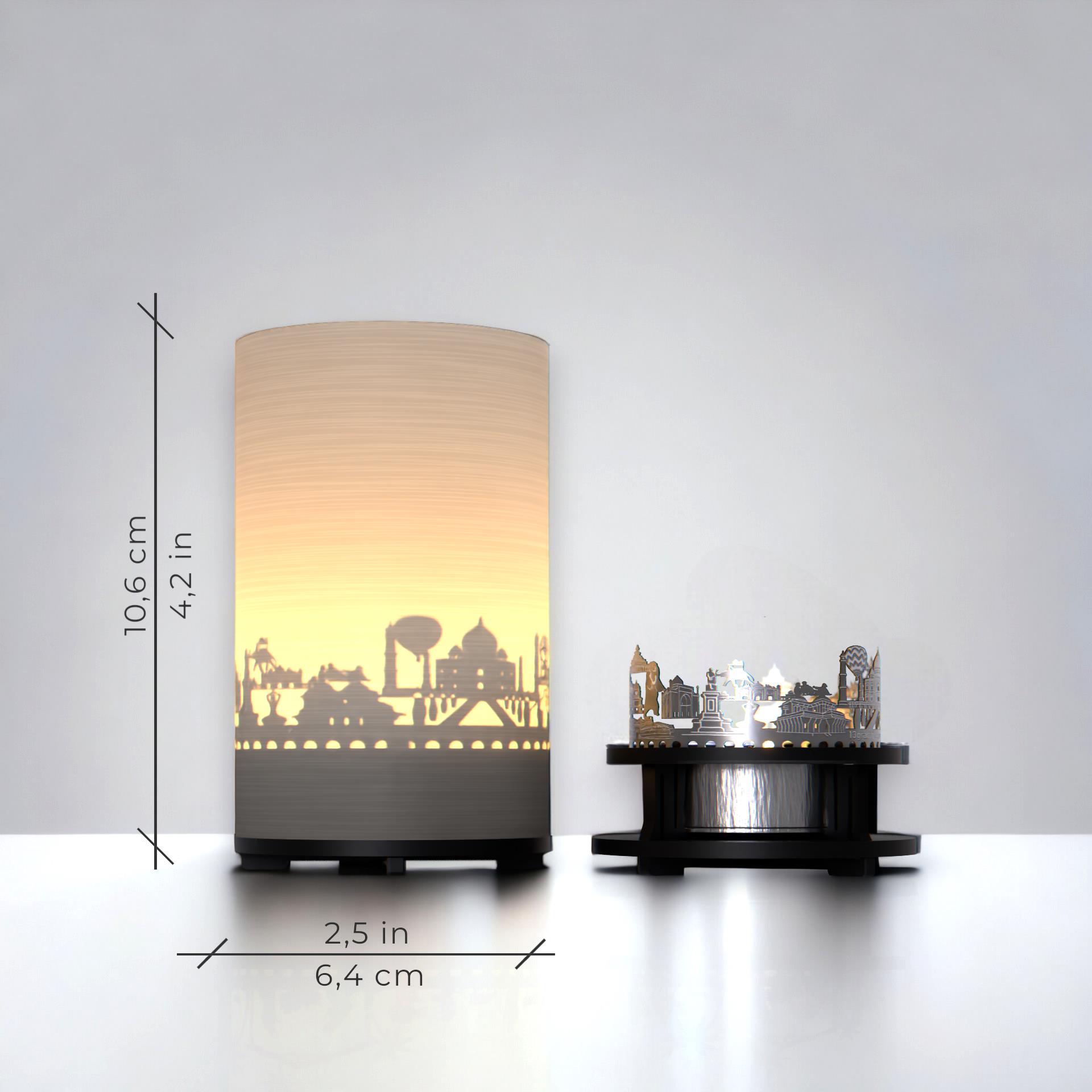 3408_agra_motivkerze_schattenspiel_skyline_postkarte_souvenir_mitbringsel_rotes-fort_taj-mahal_touristenattraktionen_geschenkidee_andenken